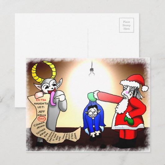 Weihnachtsbefragung Feiertagspostkarte (Vorne/Hinten)