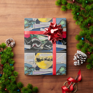 'Weihnachtsbegegnungen' Malerei auf einem Geschenkpapier