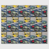 'Weihnachtsbegegnungen' Malerei auf einem Geschenkpapier (Flach)