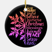 Weihnachtsbegriff Keramik Ornament (Hinten)