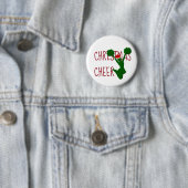 Weihnachtsbeifall-Cheerleader-Feiertags-Geist Button (Beispiel)
