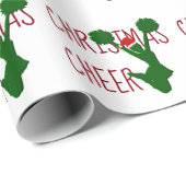 Weihnachtsbeifall-Cheerleader-Feiertags-Geist Geschenkpapier (Rolleneckpunkt)