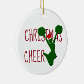 Weihnachtsbeifall-Cheerleader-Feiertags-Geist Keramikornament (Rechts)