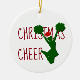 Weihnachtsbeifall-Cheerleader-Feiertags-Geist Keramikornament