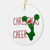 Weihnachtsbeifall-Cheerleader-Feiertags-Geist Keramikornament (Links)