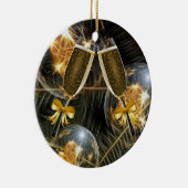 Weihnachtsbeifall Keramik Ornament (Rechts)