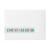 Weihnachtsbeifall-mehrfarbiger Rundum-Adressaufkleber (Vorderseite)