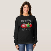 Weihnachtsbeladung Candy Cane Nerd Geek Fun Sweatshirt (Vorne ganz)