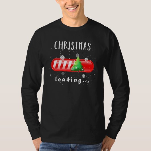 Weihnachtsbeladung Candy Cane Nerd Geek Fun T-Shirt (Vorderseite)