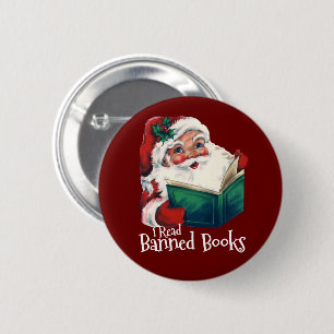 Weihnachtsbeläge verbotene Bücher Button