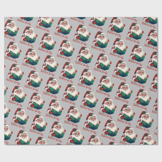 Weihnachtsbeläge verbotene Bücher Geschenkpapier (Flach)