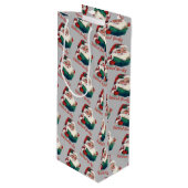 Weihnachtsbeläge verbotene Bücher Geschenktüte Für Weinflaschen (Vorderseite Schrägansicht)