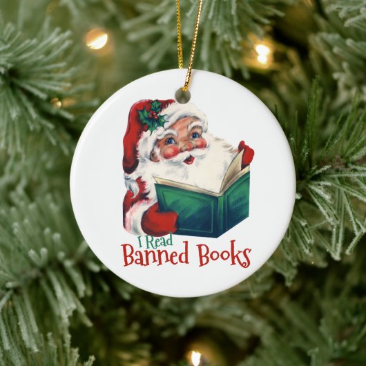Weihnachtsbeläge verbotene Bücher Keramik Ornament (Baum)