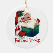 Weihnachtsbeläge verbotene Bücher Keramik Ornament (Hinten)