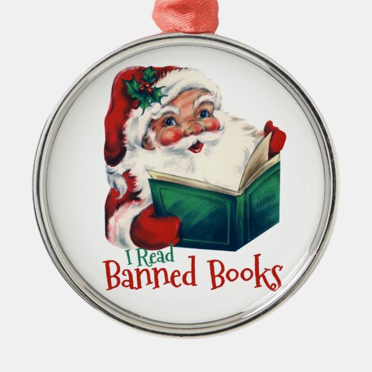 Weihnachtsbeläge verbotene Bücher Ornament Aus Metall (Vorne)
