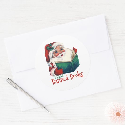 Weihnachtsbeläge verbotene Bücher Runder Aufkleber (Umschlag)