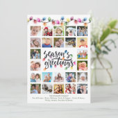 Weihnachtsbeleuchtung 24 FotoCollage 2026 Kalender Feiertagskarte (Stehend Vorderseite)