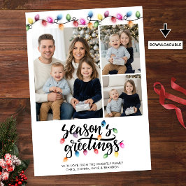 Weihnachtsbeleuchtung 3 Foto Frohe Festtage Feiertagskarte