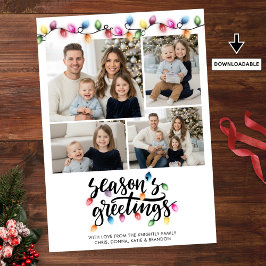 Weihnachtsbeleuchtung 4 Foto Frohe Festtage Feiertagskarte