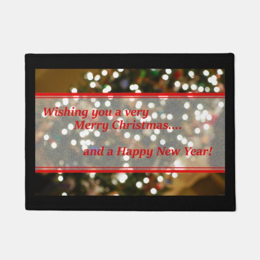 Weihnachtsbeleuchtung Abstrakt Fußmatte (Vorderseite)