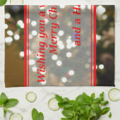 Weihnachtsbeleuchtung Abstrakt Handtuch (Gefaltet)
