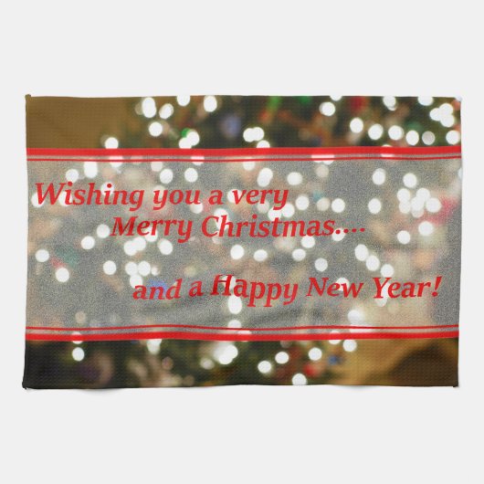 Weihnachtsbeleuchtung Abstrakt Handtuch (Horizontal)