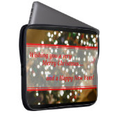 Weihnachtsbeleuchtung Abstrakt Laptopschutzhülle (Vorne Rechts)