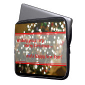 Weihnachtsbeleuchtung Abstrakt Laptopschutzhülle (Vorderseite Links)