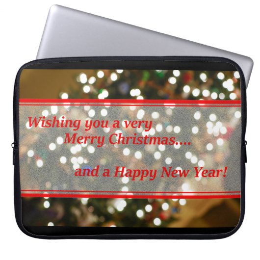 Weihnachtsbeleuchtung Abstrakt Laptopschutzhülle (Vorderseite)