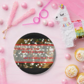 Weihnachtsbeleuchtung Abstrakt Pappteller (Party)