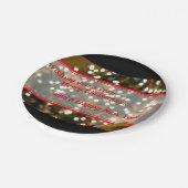 Weihnachtsbeleuchtung Abstrakt Pappteller (Schrägansicht)