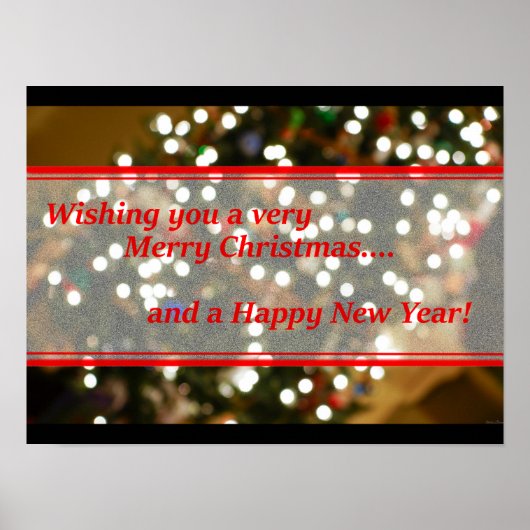 Weihnachtsbeleuchtung Abstrakt Poster (Vorne)