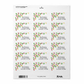 Weihnachtsbeleuchtung Adressaufkleber (Vorne)