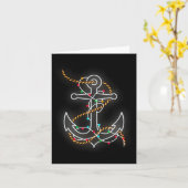 Weihnachtsbeleuchtung Ankerboot Santa Sailing Karte (Gelbe Blume)