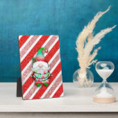 Weihnachtsbeleuchtung auf Candy Cane Glitzer Fotoplatte (Seite)