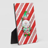 Weihnachtsbeleuchtung auf Candy Cane Glitzer Fotoplatte (Seite)