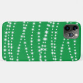 Weihnachtsbeleuchtung auf grünem iPhone Case (Rückseite (Horizontal))