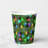 Weihnachtsbeleuchtung auf Kariert Pappbecher (Rechts)