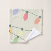 Weihnachtsbeleuchtung Badhandtuch Set (Waschlappen)