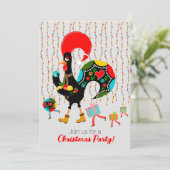 Weihnachtsbeleuchtung, Baubel, Geschenke und Raste Einladung (Stehend Vorderseite)