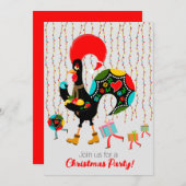 Weihnachtsbeleuchtung, Baubel, Geschenke und Raste Einladung (Vorne/Hinten)