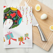 Weihnachtsbeleuchtung, Baubel, Geschenke und Raste Geschirrtuch (Viertel Falte)