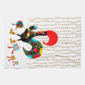 Weihnachtsbeleuchtung, Baubel, Geschenke und Raste Geschirrtuch (Horizontal)