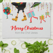 Weihnachtsbeleuchtung, Baubel, Geschenke und Raste Geschirrtuch (Gefaltet)