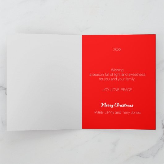 Weihnachtsbeleuchtung, Baubel, Geschenke und Raste Karte (Innenseite)