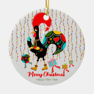 Weihnachtsbeleuchtung, Baubel, Geschenke und Raste Keramik Ornament