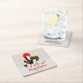 Weihnachtsbeleuchtung, Baubel, Geschenke und Raste Rechteckiger Pappuntersetzer (Vor Ort)