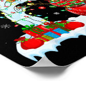 Weihnachtsbeleuchtung Baum Lustiger Schneemann Cri Poster (Ecke)