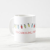 Weihnachtsbeleuchtung bearbeitbare Tasse (Vorderseite Links)