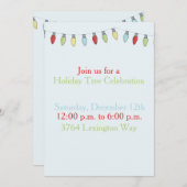 Weihnachtsbeleuchtung - bedienerfreundliche Einlad Einladung (Vorne/Hinten)